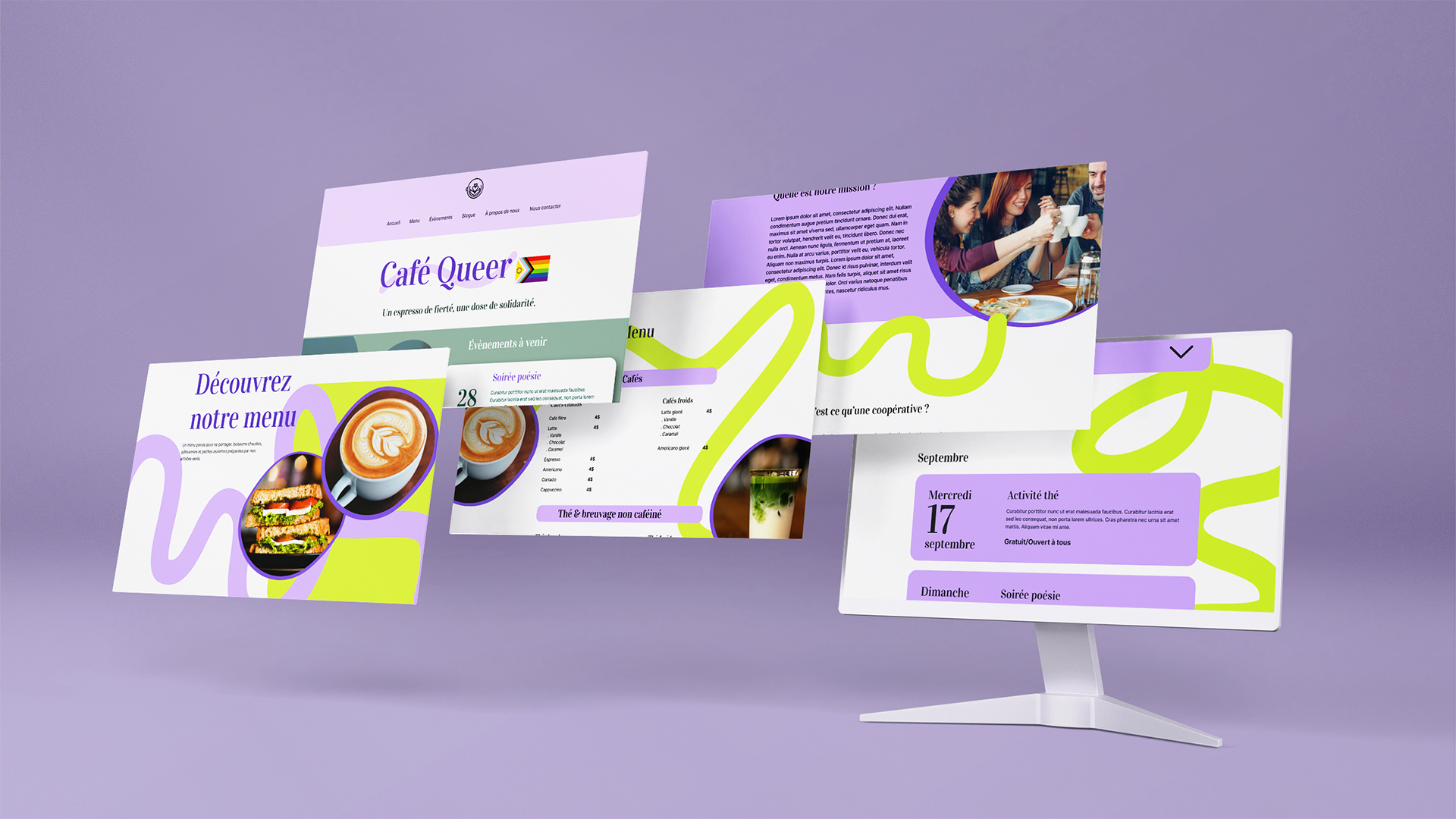 Conception du site web Caf&eacute; Queer